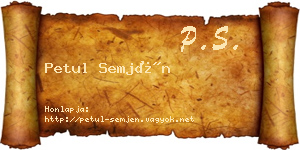 Petul Semjén névjegykártya